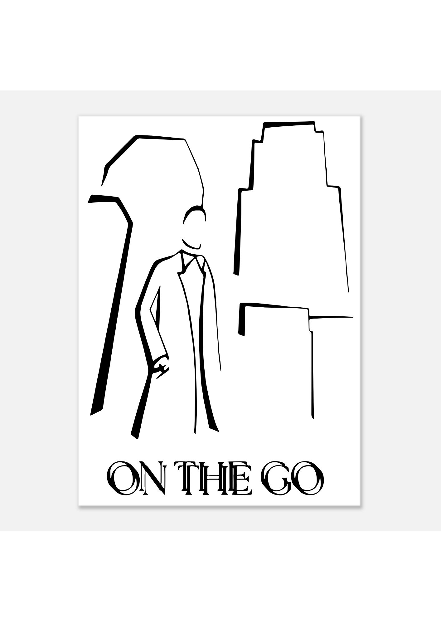 framed poster 'ON THE GO'