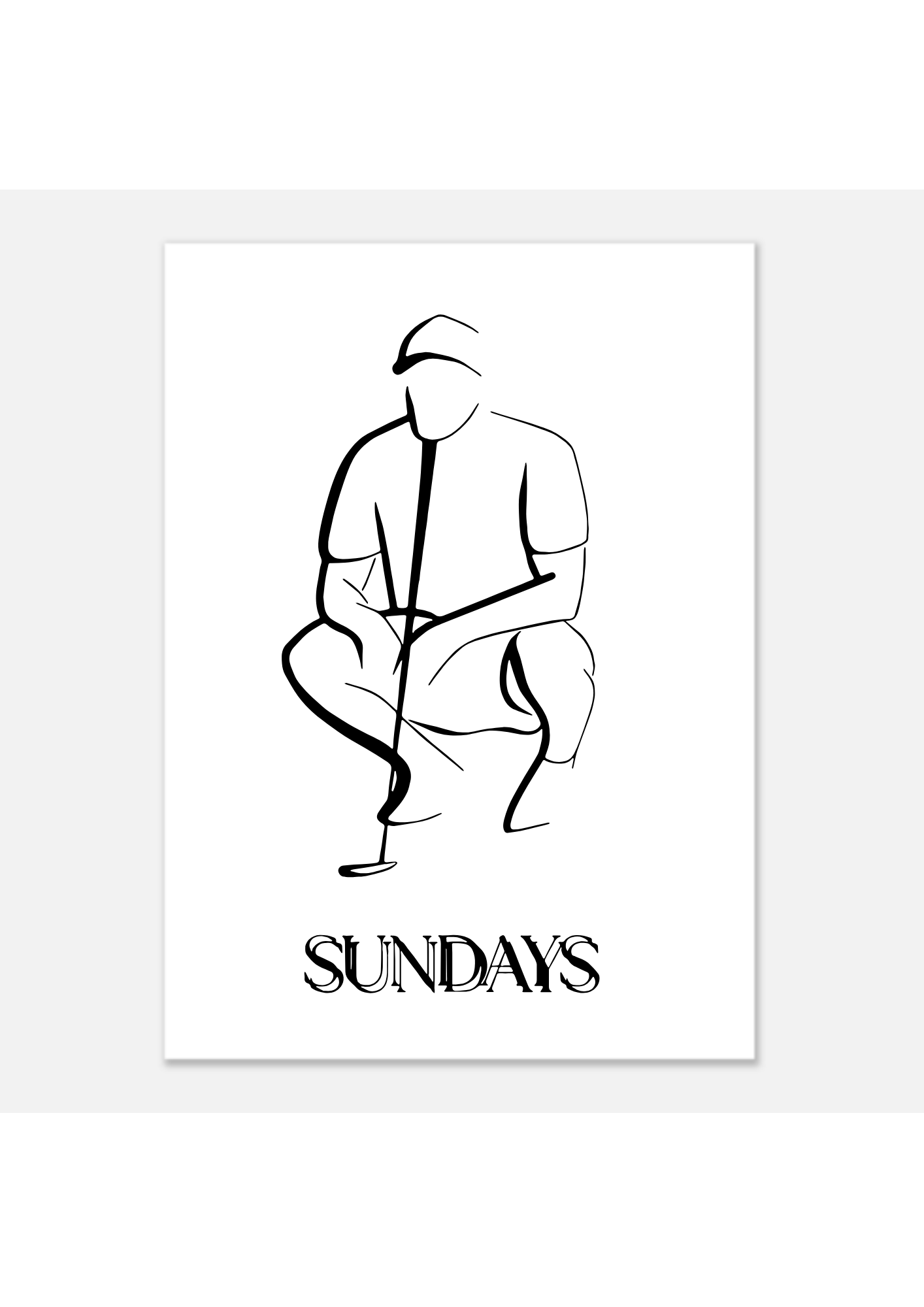 framed poster 'SUNDAYS'