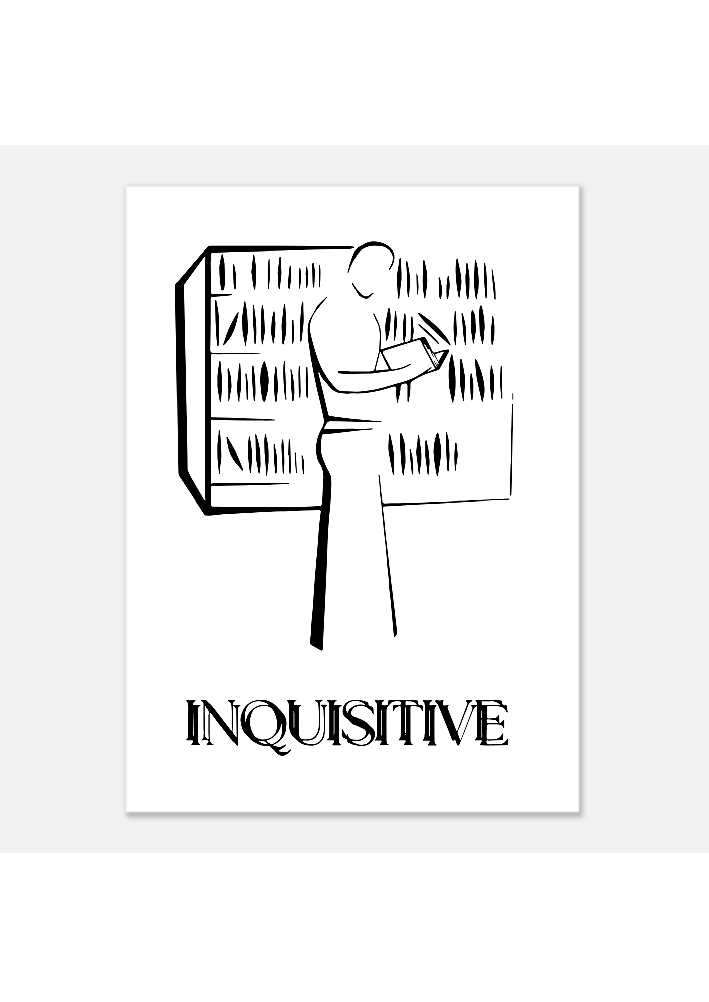 framed poster 'INQUISITIVE'
