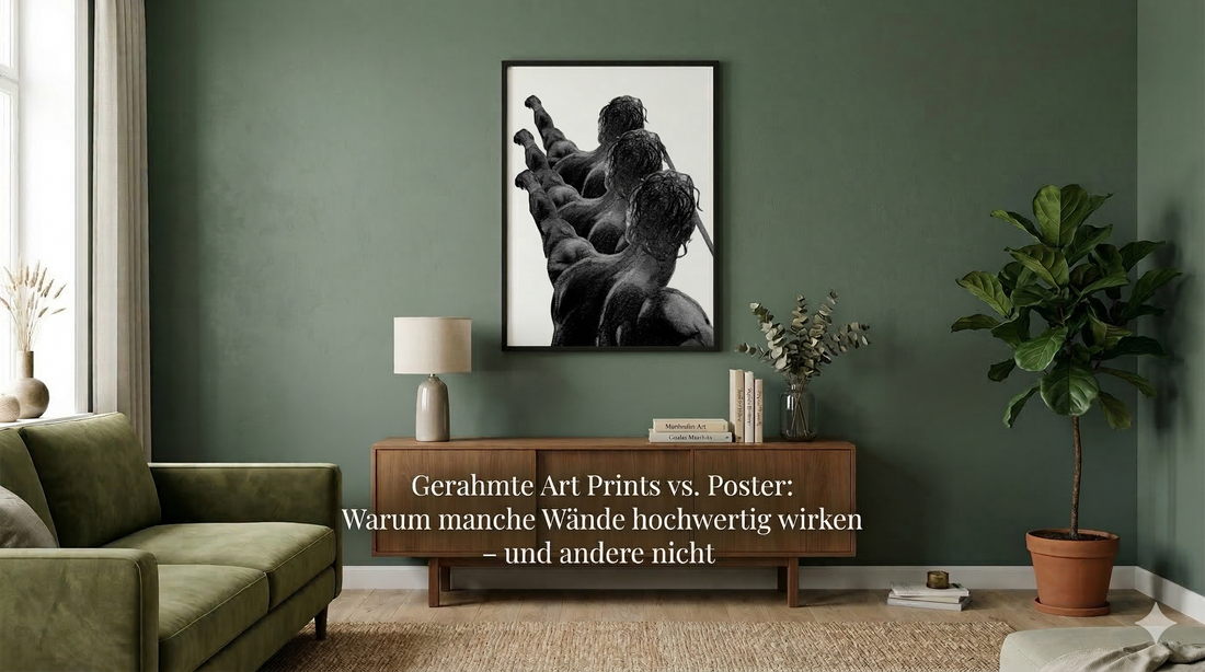 Gerahmte Art Prints oder Poster: Was wirkt besser im Wohnzimmer?