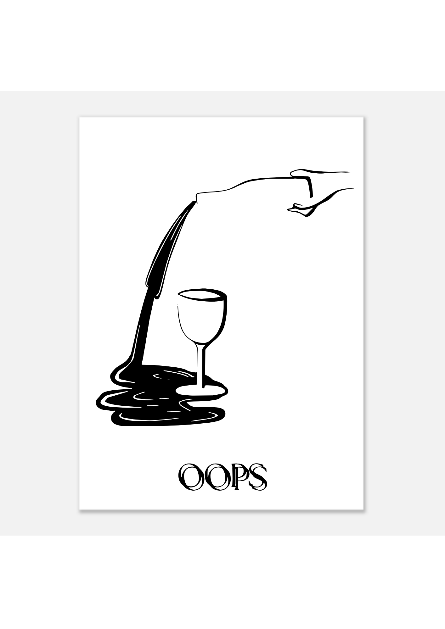 framed poster 'OOPS'