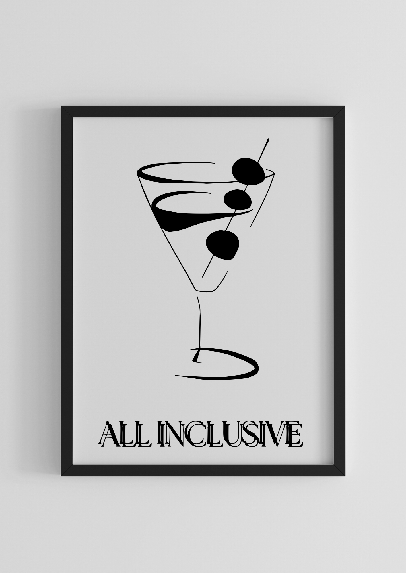 framed poster 'ALL INCLUSIVE'