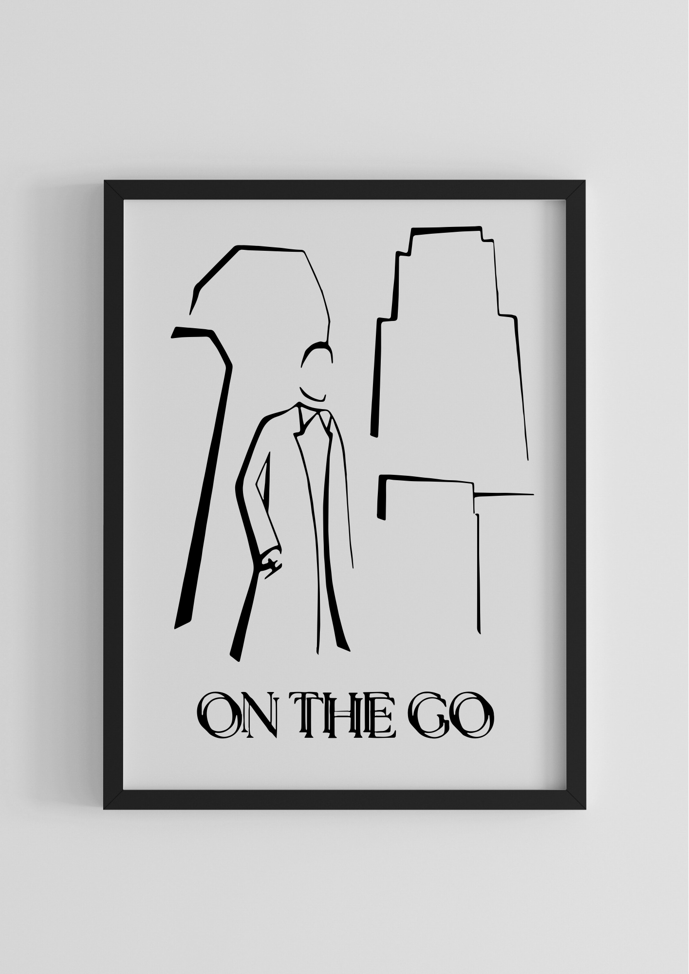 framed poster 'ON THE GO'