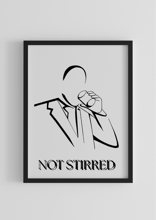 Gentlepaint Comic Poster ‘NOT STIRRED‘