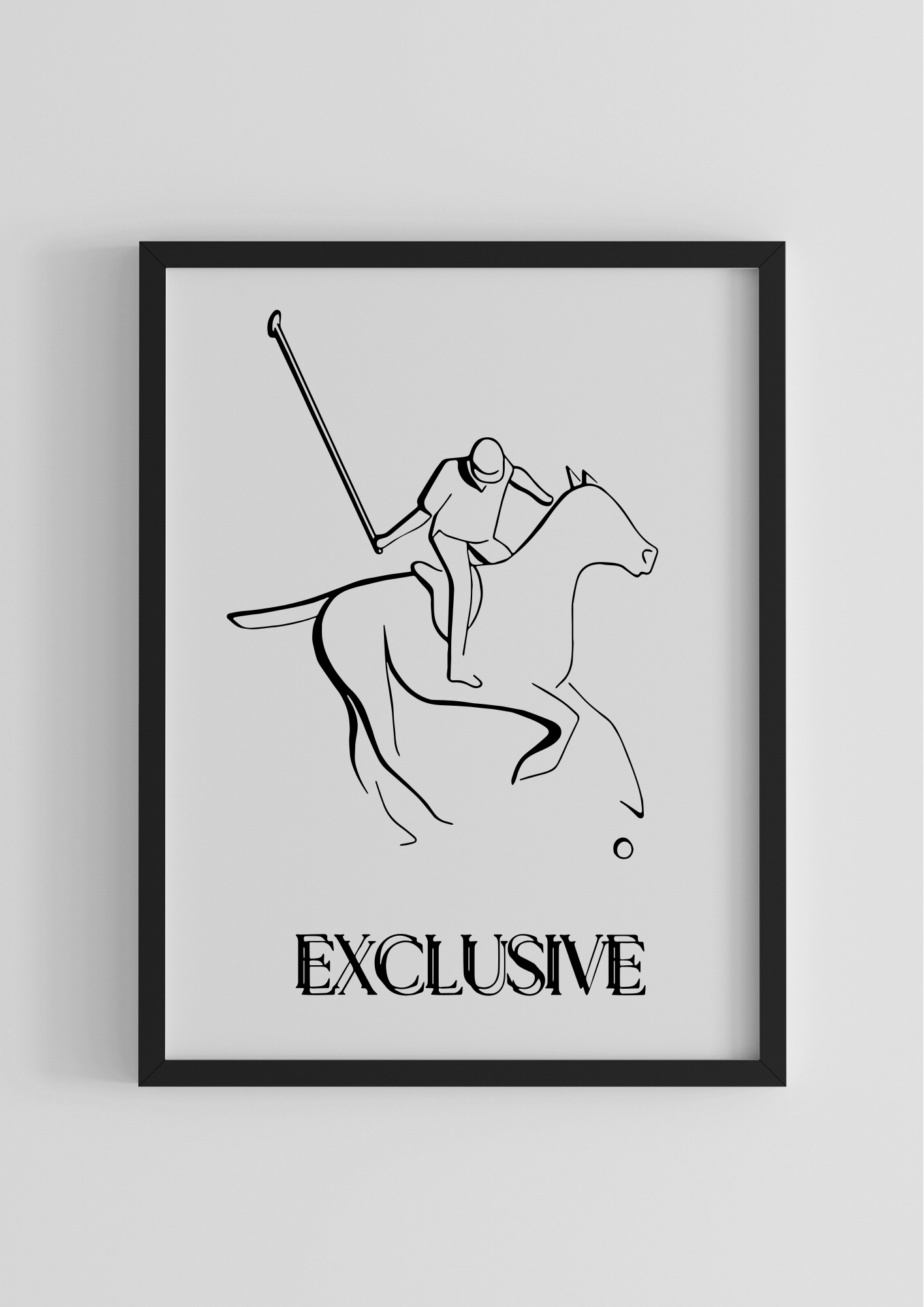 framed poster 'EXCLUSIVE'