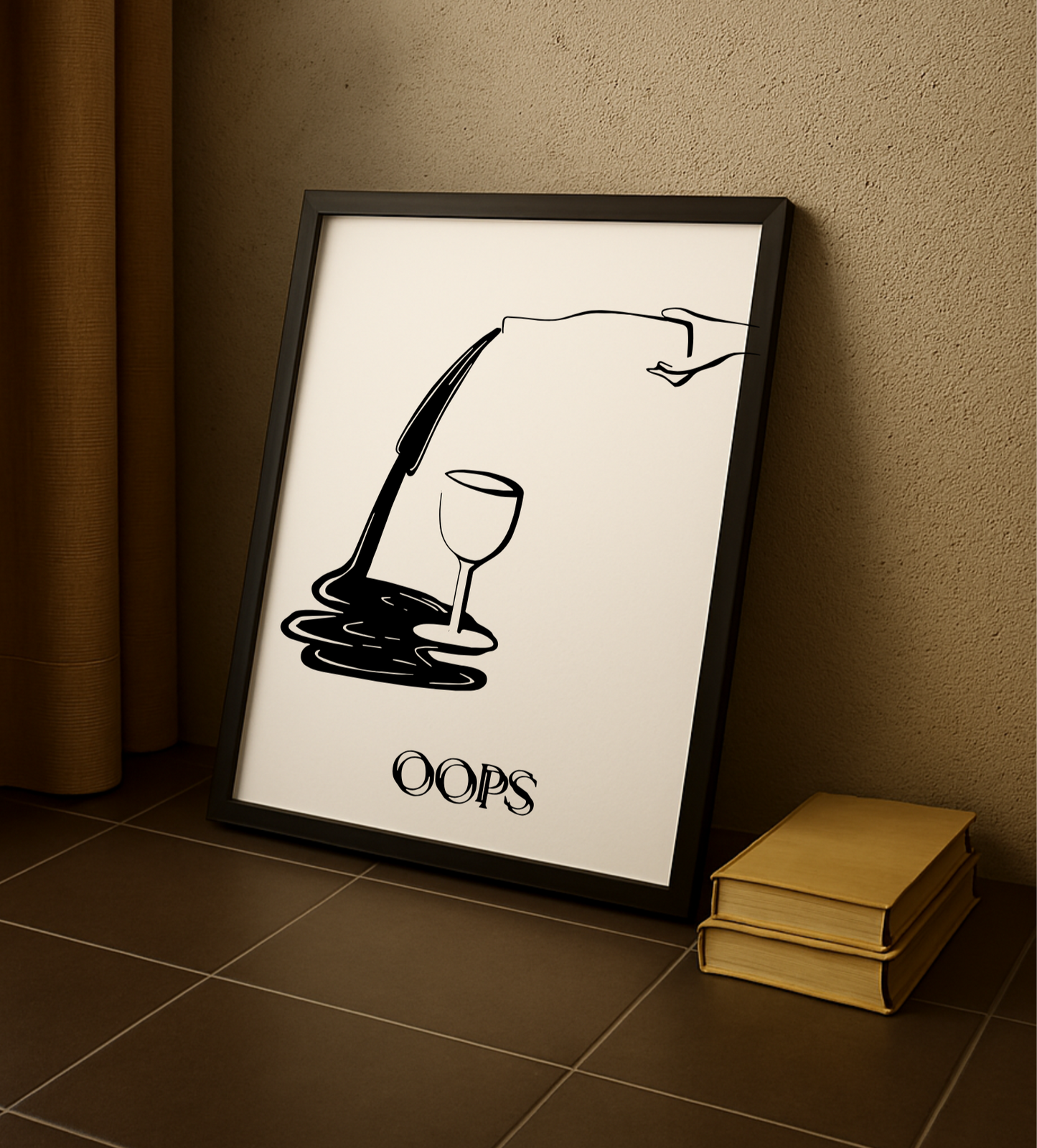 framed poster 'OOPS'